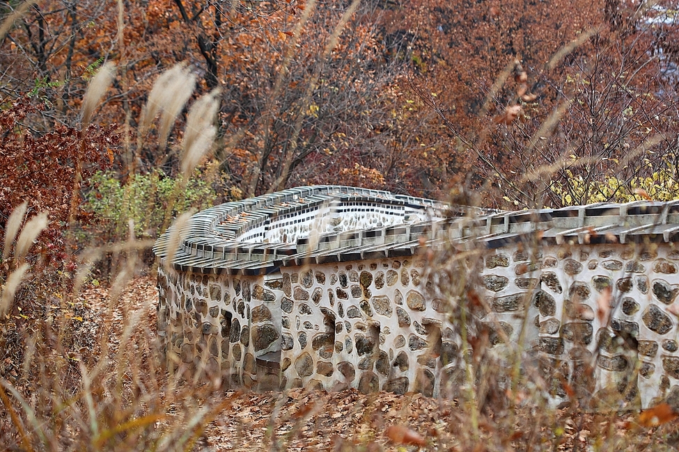 남한산성,성,성곽,단풍,낙엽,길,둘레길,숲,숲길,담,돌담,가을,자연,풍경,벽,울긋불긋,산성,식물,가을,계절,fall,autumn,season,한국전통,한국문화,korean traditional,korean culture,건축물,건물외관,exterior,building,structure,architecture,construction