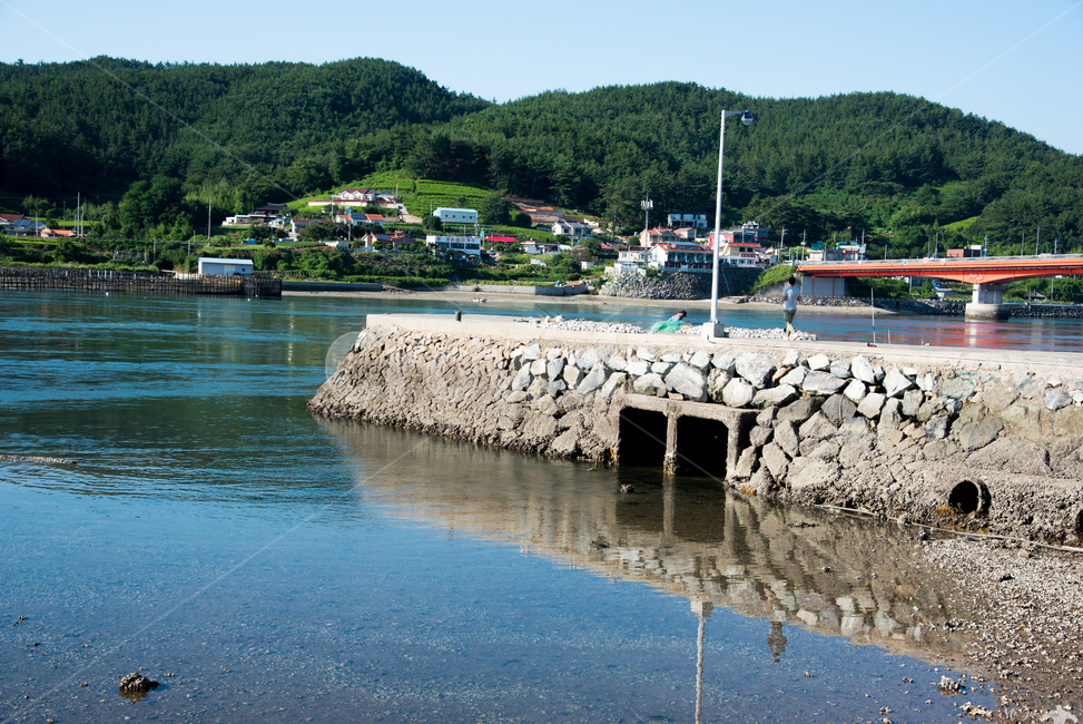풍경,경치,자연,도로,바다,죽방렴,반영,배경,시골,마을,풍경,landscape,country,rural,town