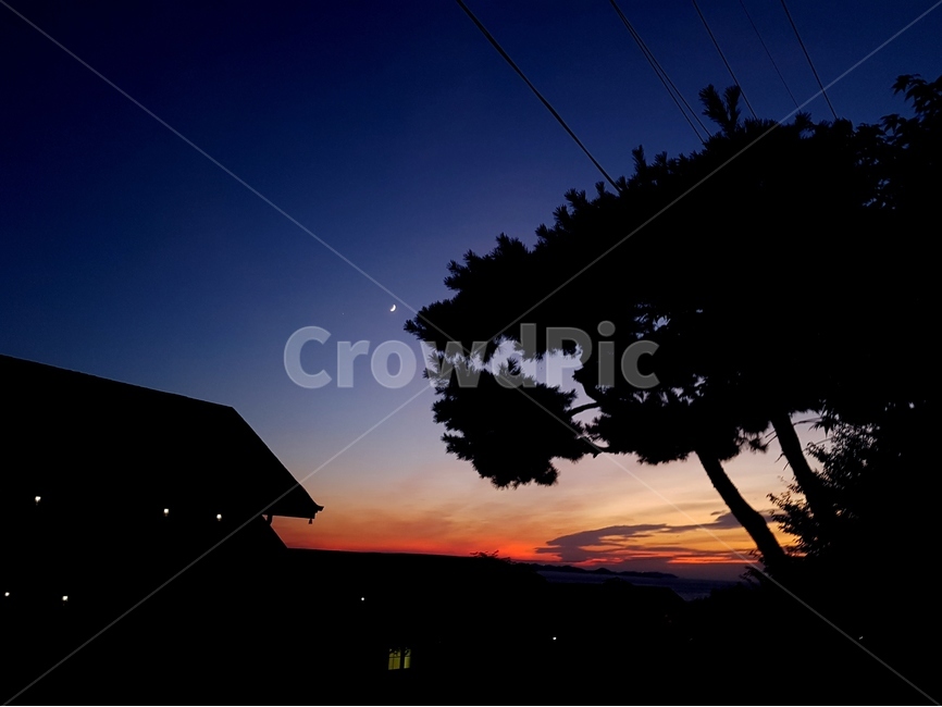 노을,저녁,하늘,풍경,밤,수평선,구름,자연,풍경,nature,landscape,야경,밤,nightscape,night,실루엣,그림자,silhouette,shadow,outdoors,옥외