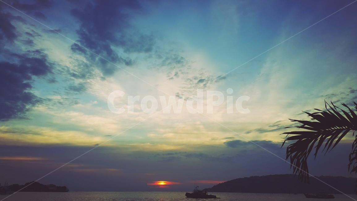 일몰,석양,sunset,구름,노을,하늘,붉은,쓸쓸함,그리움,적적함,말레이시아,코타키나발루,자연,풍경,nature,landscape,outdoors,옥외,land,땅