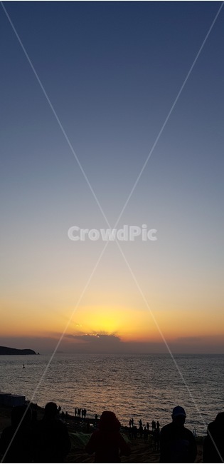 노을,새해,인천,바닷가,저녘,자연,풍경,nature,landscape,사람들,대중,군중,other people,crowd,outdoors,옥외,sky,하늘