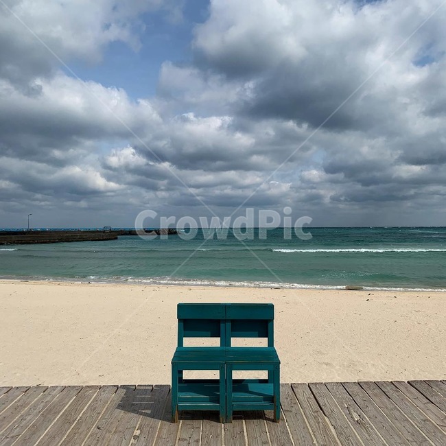 의자,바다,제주도,jeju,하늘,beach,해변,해변가