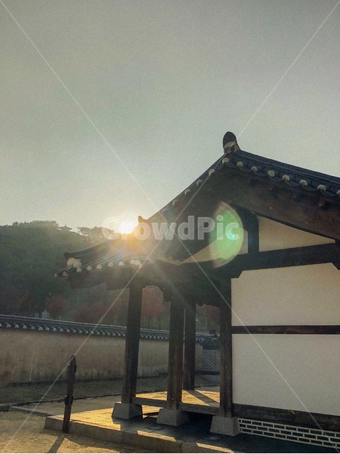 일몰,수원,수원화성,햇빛,기와집