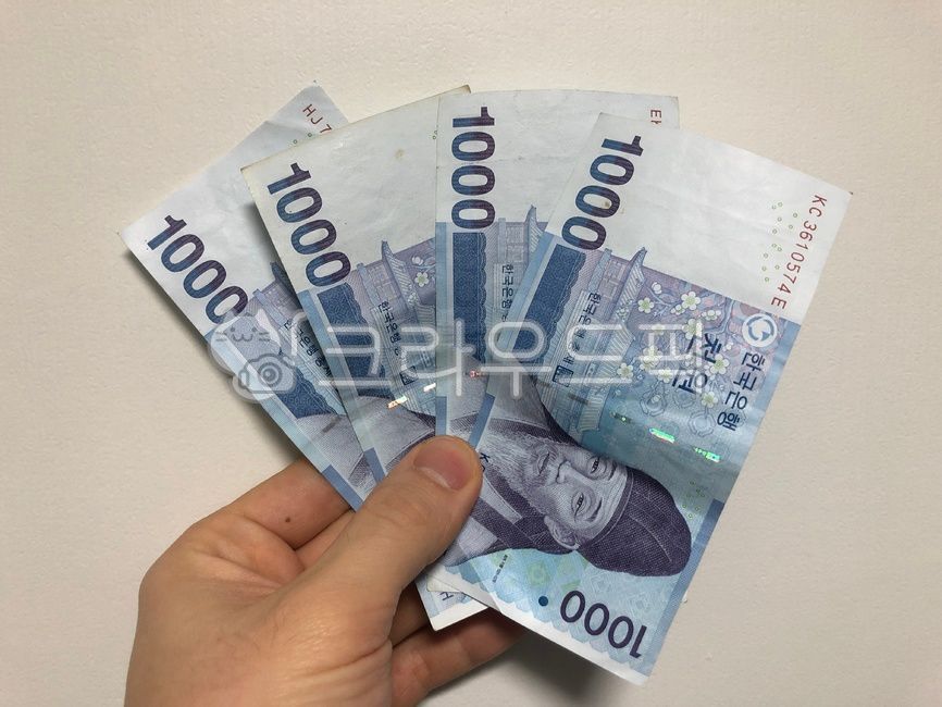 천원,4천원,지폐,돈,1000원,money,한국돈,한국지폐,천원권,koreamoney