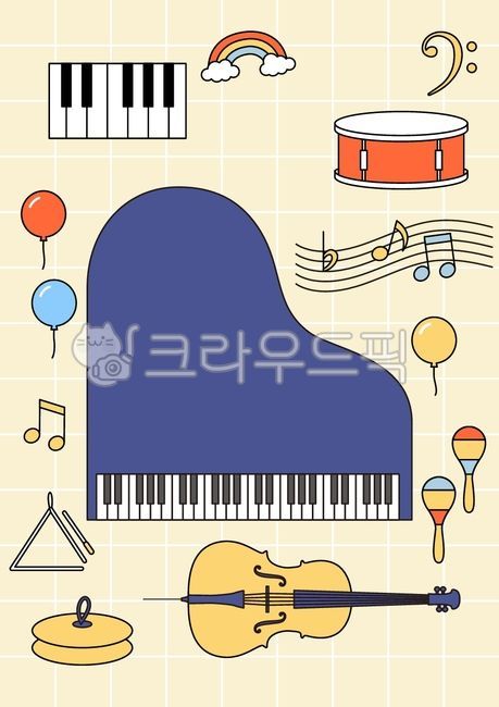 play,note,snare drum,Illustration,line,classical,isolated,drum,instrument,cymbals,triangle,piano,music,orchestra,flat,drawing,vector,keyboard,balloon,musical,acoustic,staff,collection,grand,cello,rainbow,maracas,classic,painting,background,illustration,cy
