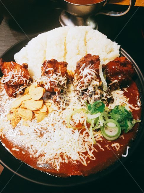카레,일본카레,가라아게,가라아게카레,치즈카레