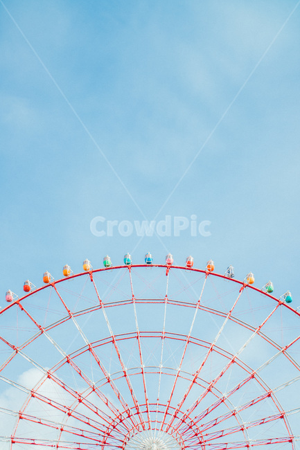 sky,ferris wheel,Ferris wheel,Emotional photo,Rides