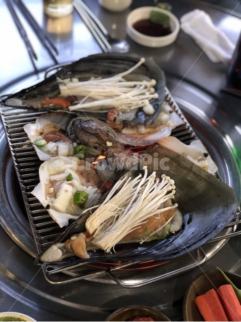 조개,키조개,조개구이,조개모움,가리비,해산물