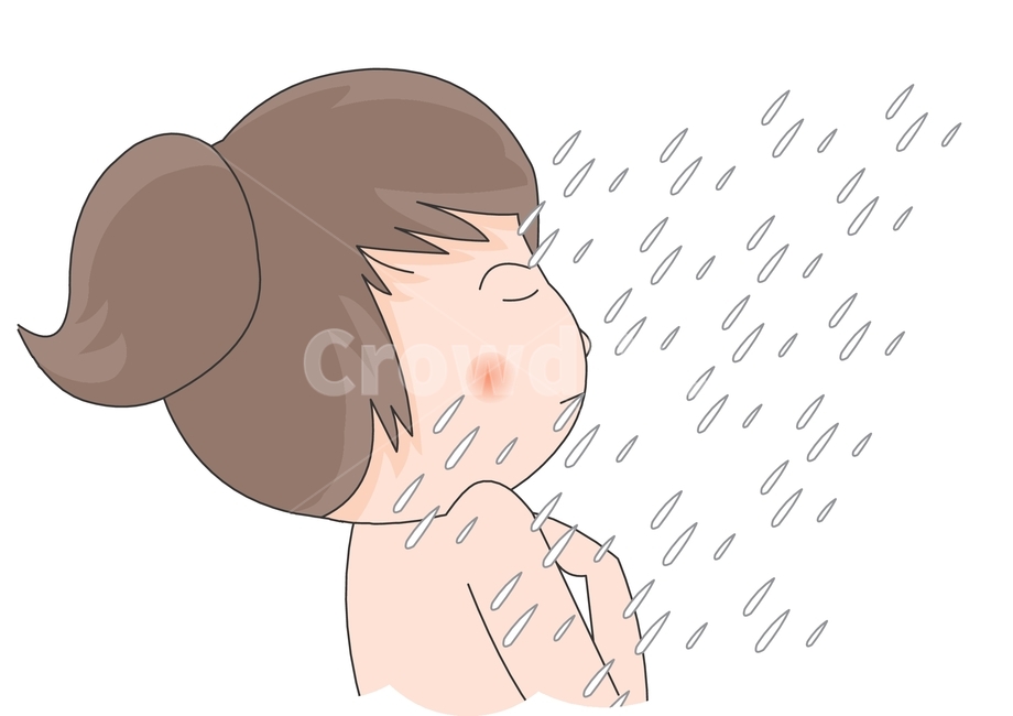 ai,일러스트,일러스트레이션,삽화,만화,디자인,아트클립,클립아트,그림,상업미술,벡터,콘셉트,콘셉,컨셉,사람,인물,인간,캐릭터,관계,풍자,동작,행동,상황,행위,표현,기분,표정,감정,느낌,시추에이션,소스,웹,앱,여,여자,소녀,학생,여학생,목욕,샤워,청결,씻음,그래픽,일러스트레이션,graphic,illustration