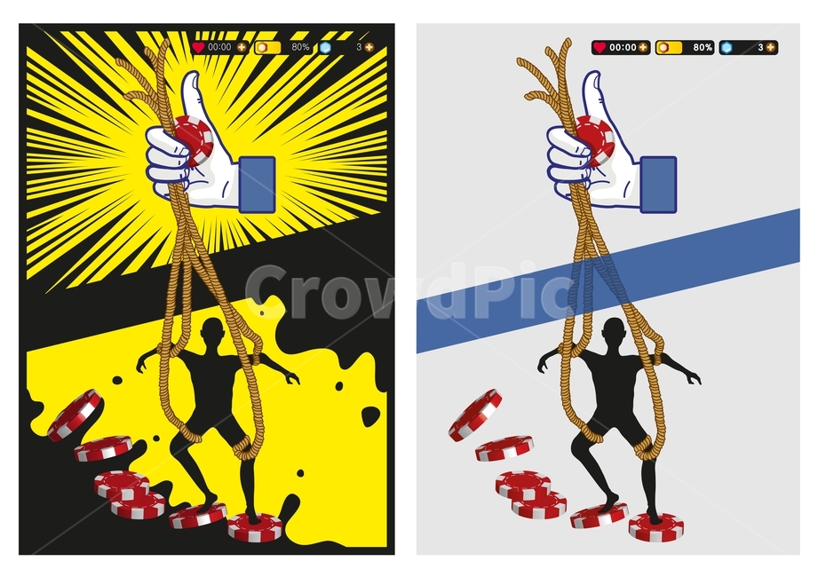 중독,예방,포스터,경고,도박,노름,게임,조종,꼭두각시,마리오네뜨,좋아요,포인트,밧줄,아이템,허물,벡터,일러스트레이션,테마,배경,디자인,그래픽,만화,템플릿,addiction,warning,theme,poster,background,game,gambling,caution,puppet,marionette,like,point,rope,item,mistake,fault,vector,illustration,design,graphic,cartoon,template,그래픽,일러스트레이션,graphic,illustration