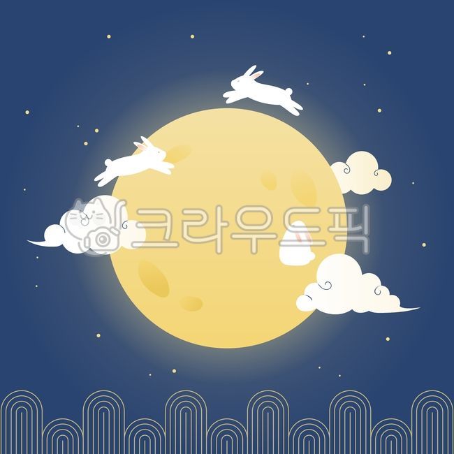 Korean Culture,Full Moon,Illustration,Moon,japan,year,happy,greeting,space,cloud,chinese,japanese,rabbit,Night Sky,Vector,sky,Daeboreum,new,Background,festival,night,oriental,traditional pattern,astronomy,moon,celebration,traditional,korea,light,backgroun