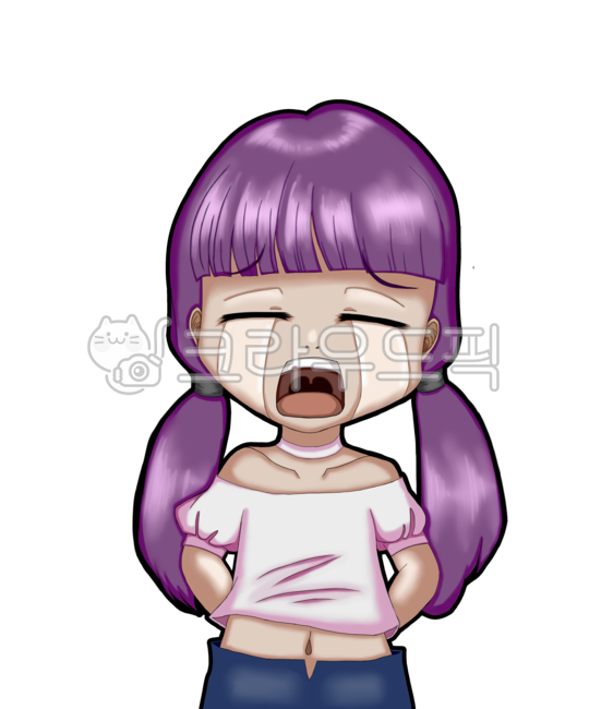 사람,만화,소녀,여자,양갈래머리,우는얼굴,울다,눈물,sd캐릭터