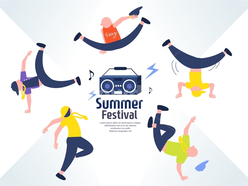 춤,락,힙합,페스티벌,축제,행사,이벤트,여름,계절,summer,season,축제,행사,festival,carnival,event,그래픽,일러스트레이션,graphic,illustration