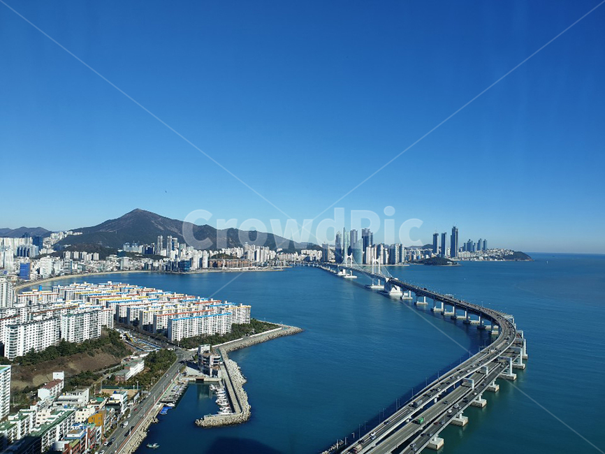 광안대교,광안리,구름없는하늘,하늘,부산,busan,gwanganbridge,bridge,sky,beach