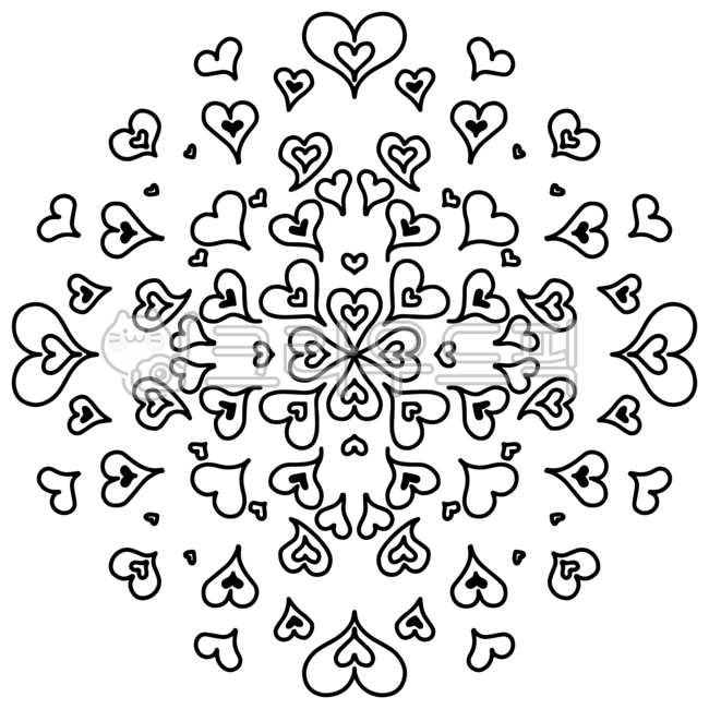 패턴,하트무늬,하트,하트문양,문양,만다라