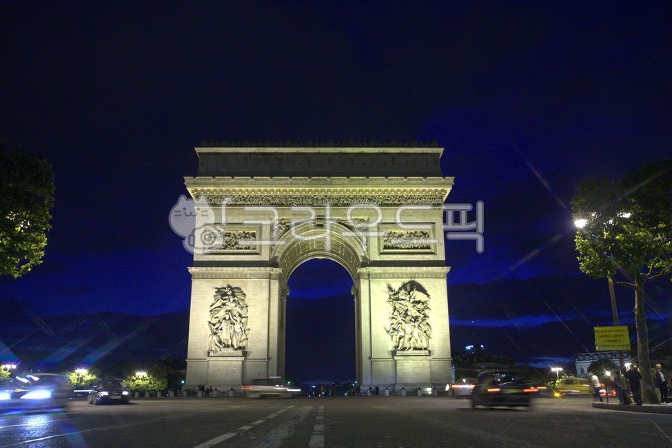 건축물,유럽,프랑스,파리,야경,개선문