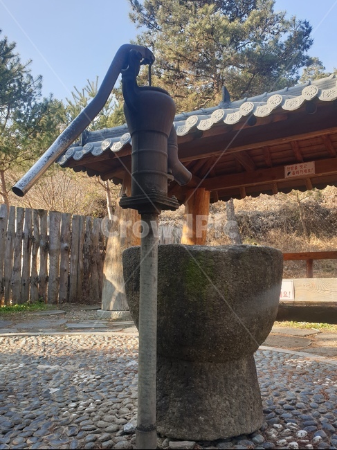 푸세식,펌프,사물,정경,시골
