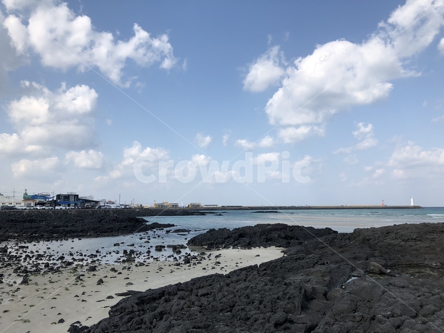 자연,바다,구름,돌,제주도,날씨