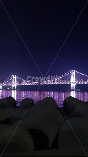 부산,야경,광안대교,바다,광안리,낭만