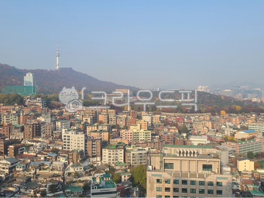 blue sky,Namsan,city,n tower,building,sight,cityscape,architecture,sky,tree,autumn scenery,Seoul N Tower,seoul,seoulcity,autumn tree,blue,background,autumn