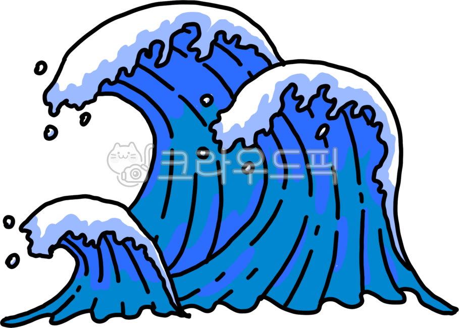 바다,파도,바다일러스트,파도일러스트,만화스타일,카툰스타일,시원한,물,여름