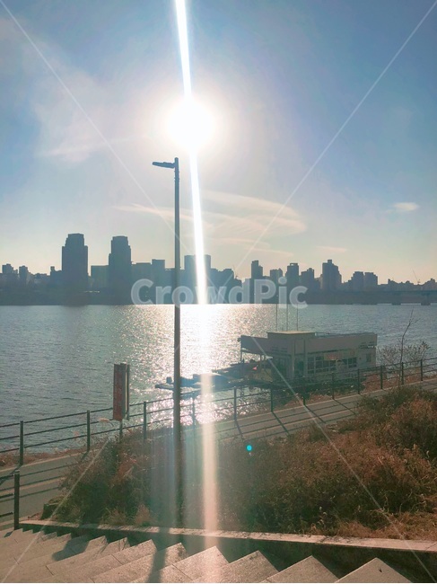 서울,한강,뚝썸,하늘,풍경,해,도시,풍경,city,landscape,한국도시풍경,한국도시경관,korea cityscape,flare,플레어,light,빛,sunlight,햇빛