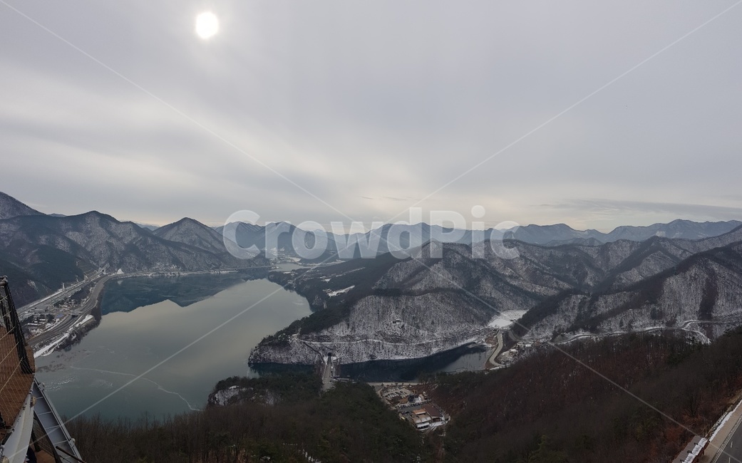 단양,얼음,겨울,길,도로,놀이기구,산,산악