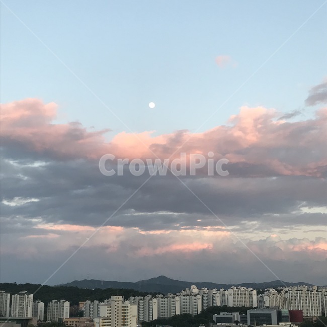 아파트,구름,감성,분홍,하늘,분홍구름,일몰,sky