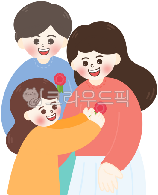 어버이날,어버이날일러스트,어버이날그림,어버이날도안,어버이날캐릭터,어버이날삽화,얼굴,사람,머리,가족,가족일러스트,가족그림,카네이션