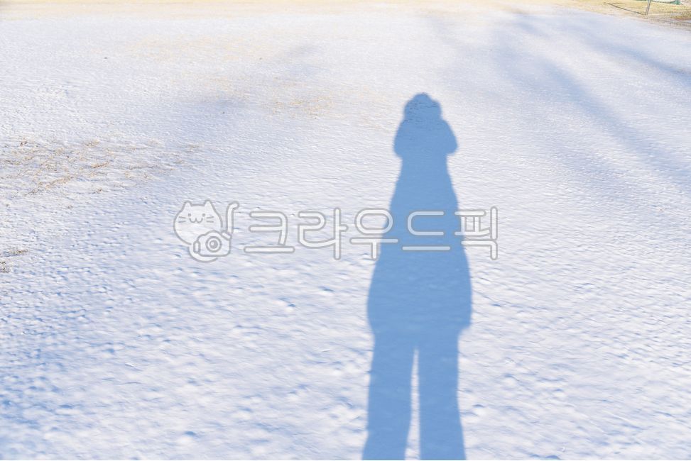 눈,그림자,하얀눈,사람,자연