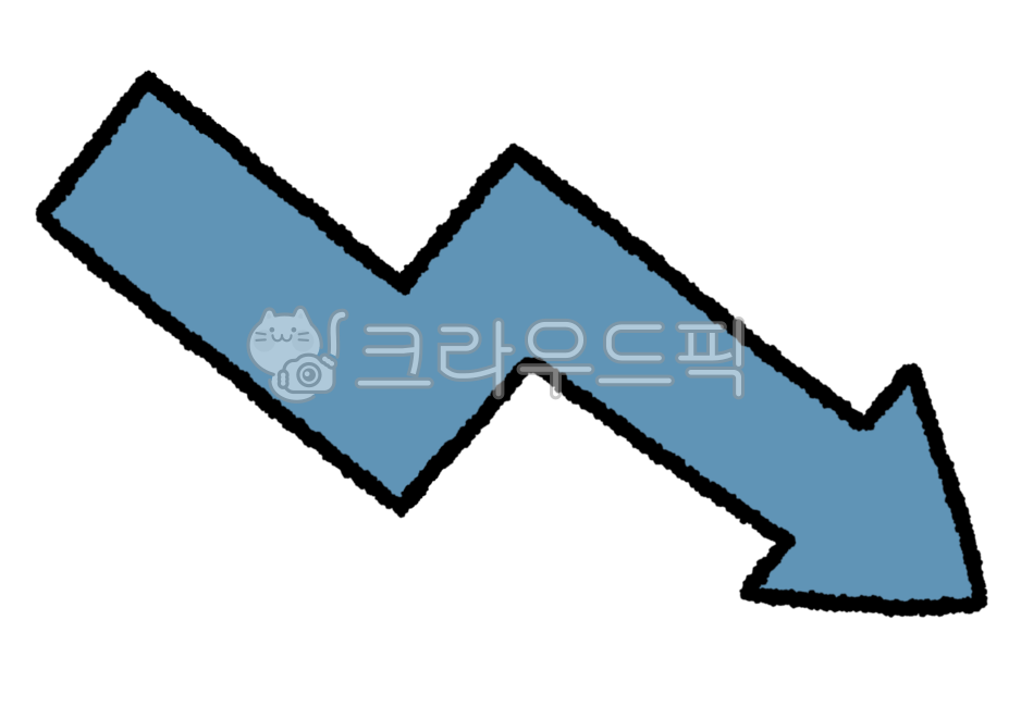 그래프,화살표,하락,파란색,일러스트,방향,손그림,주식,지수,하향,감소,적자,손해,하한가,마이너스,주식일러스트,화살표그림,down,그림,스톡,stock,급락,증권,파란화살표,파란