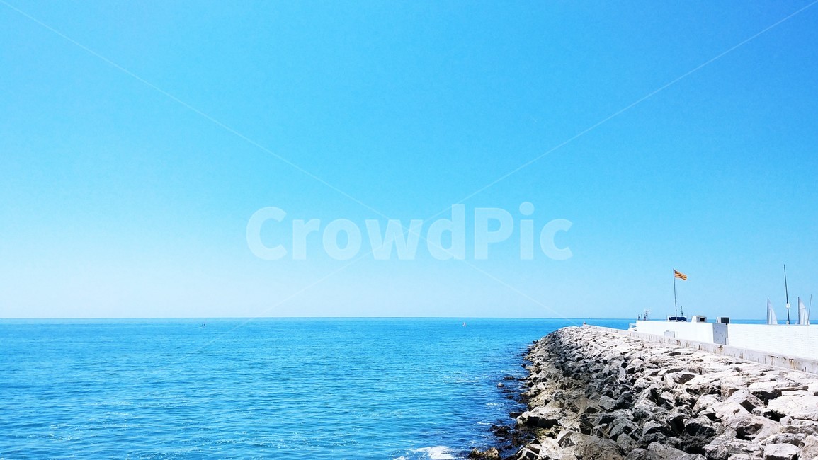 해변,방파제,지평선,자연,스페인,horizon,sea,바다,자연,풍경,nature,landscape,해외,외국,세계,foreign,oversea,world,세계자연풍경,해외자연풍경,외국자연풍경,world nature landscape,promontory,곶