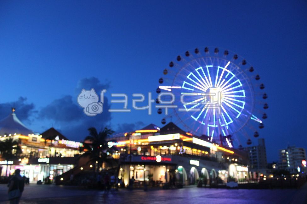 night view,cloud,sky,Amusement park,Amusement Park,ferris wheel,japan,Okinawa,Ferris wheel,travel,park