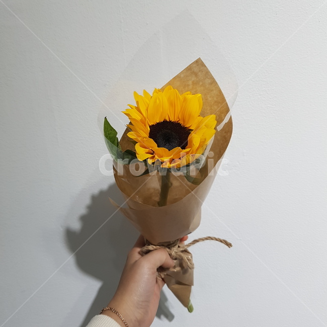 해바라기,꽃다발,선물,꽃,기념일