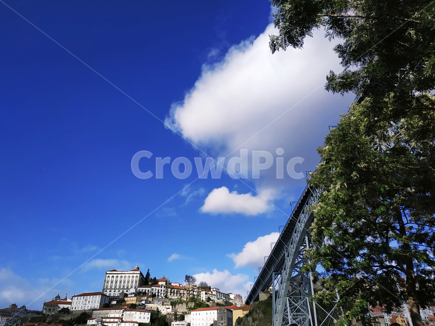 동루이스다리,도루강,포르투갈,포르투,다리,riodouro,architecture,background,beauty,europe,domluisbridge,famous,blue,douro,bridge,building,파란하늘,portugal,cityscape,하얀구름,cloud,colorful,heaven,landmark,oporto