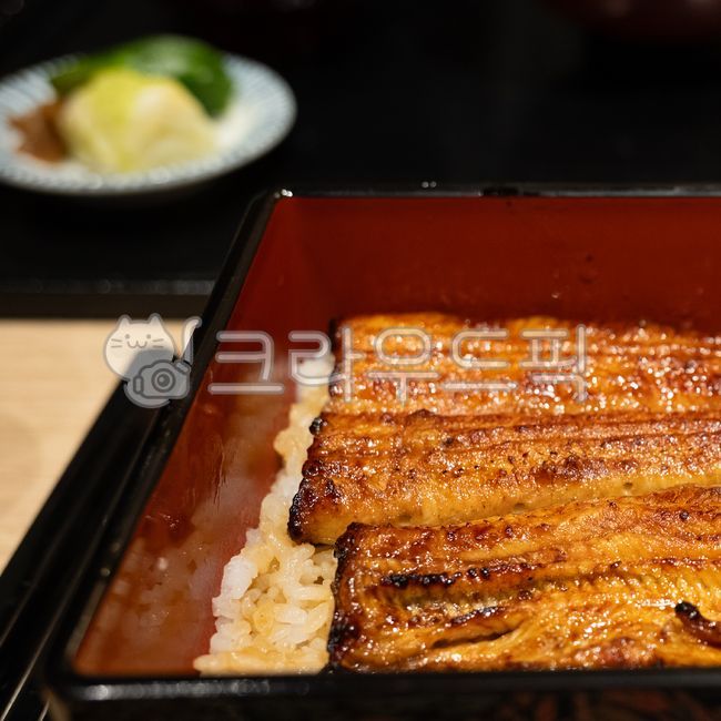 Japanese food,eel rice bowl,eel dishes,unagi rice bowl,square lunch box