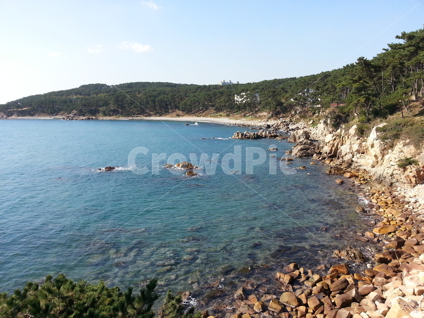 울산,진하해수욕장,가을,바다,파란색,맑다,날씨,자연,풍경,nature,landscape,promontory,곶,shoreline,해안선,water,물,ocean,대양,sea,outdoors,옥외
