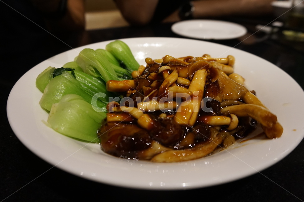 상해,상해음식,음식,중국음식,청경채,버섯볶음,food,meal,식사,dish,delicious