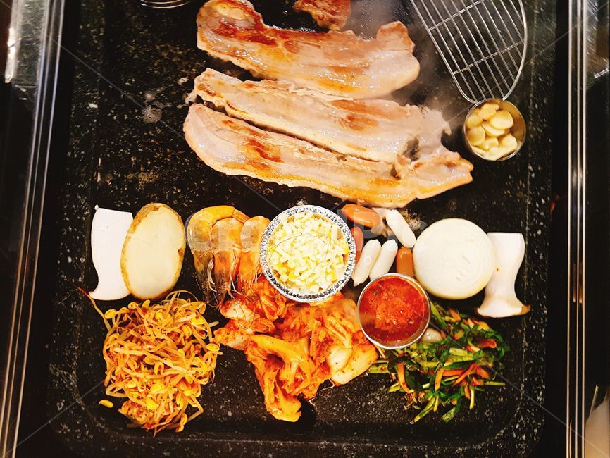 코리안바베큐,삼겹살,한식,요리,고기