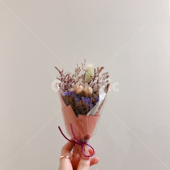 꽃다발,작은꽃,작은꽃다발,꽃,꽃다발을잡은손