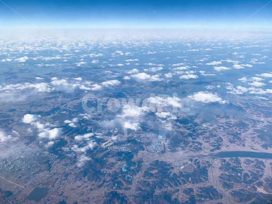 구름,하늘,항공샷,비행,대류권,troposphere,cloud