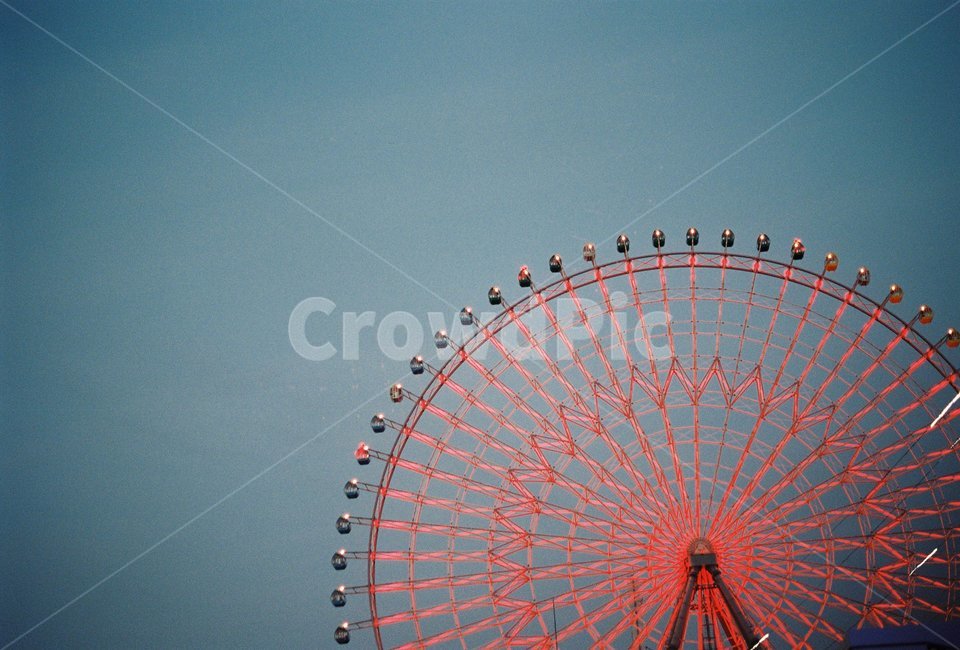 관람차,저녁,하늘,밤,오사카,관광지,일본,야경,야경,밤,풍경,nightscape,night,landscape,놀이공원,놀이동산,놀이터,amusement park,playground