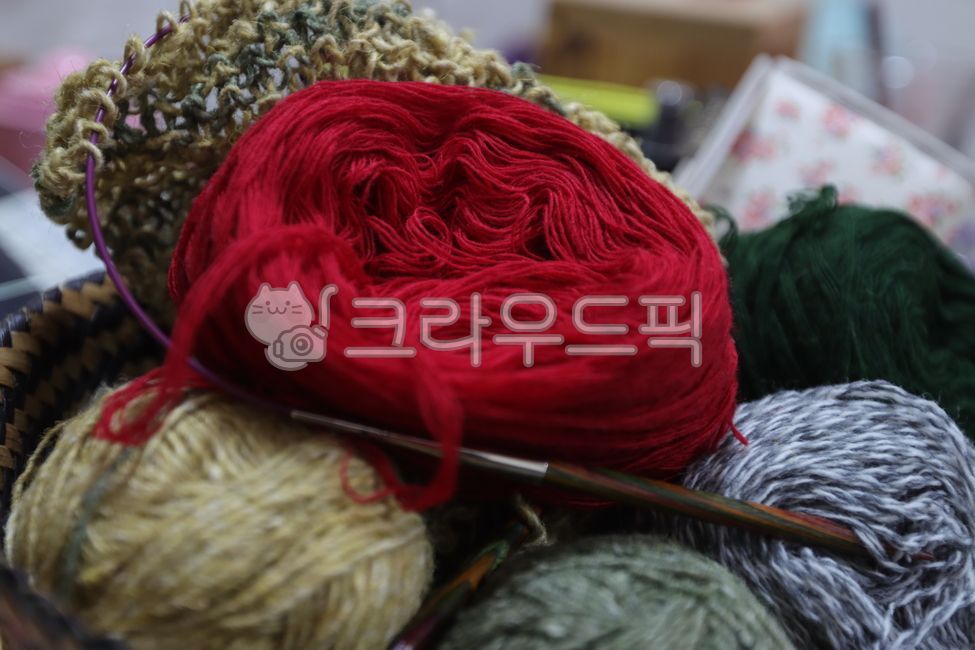 털실, 실, kint, wool, 빨간털실, 사진,이미지,일러스트,캘리그라피 - joyfulharu작가