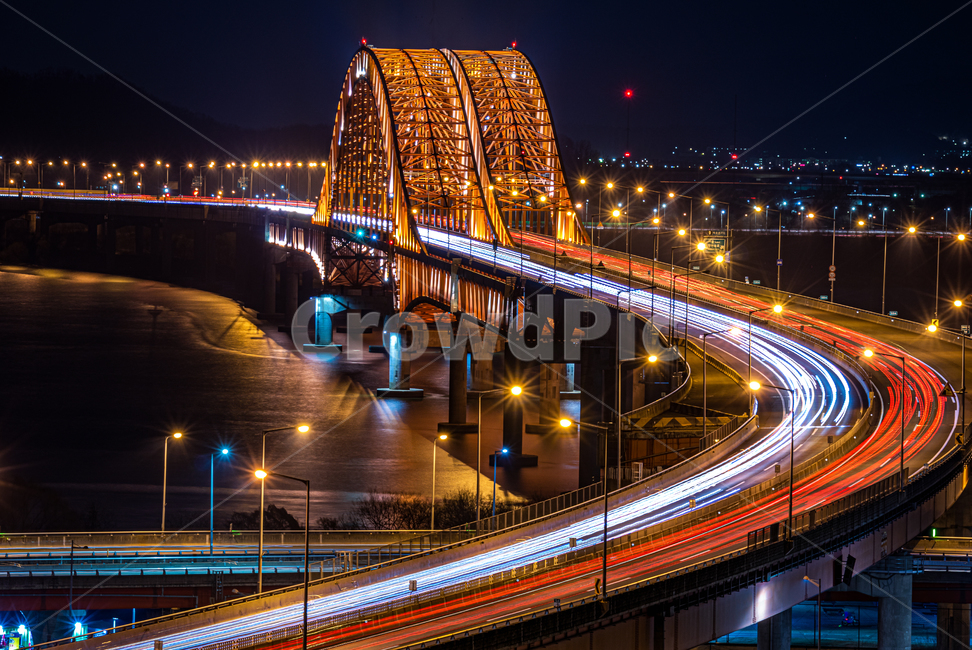 night view,bridge,Banghwa Bridge