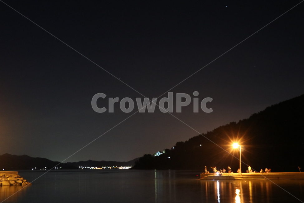 밤,풍경,바다,어둠,하늘,가로등,자연,풍경,nature,landscape,야경,밤,nightscape,night,outdoors,옥외