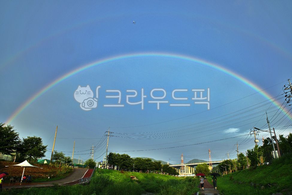 sky,rainbow,panorama,nature,Uiwang city,optical phenomenon,River,Crane Stream,double rainbow