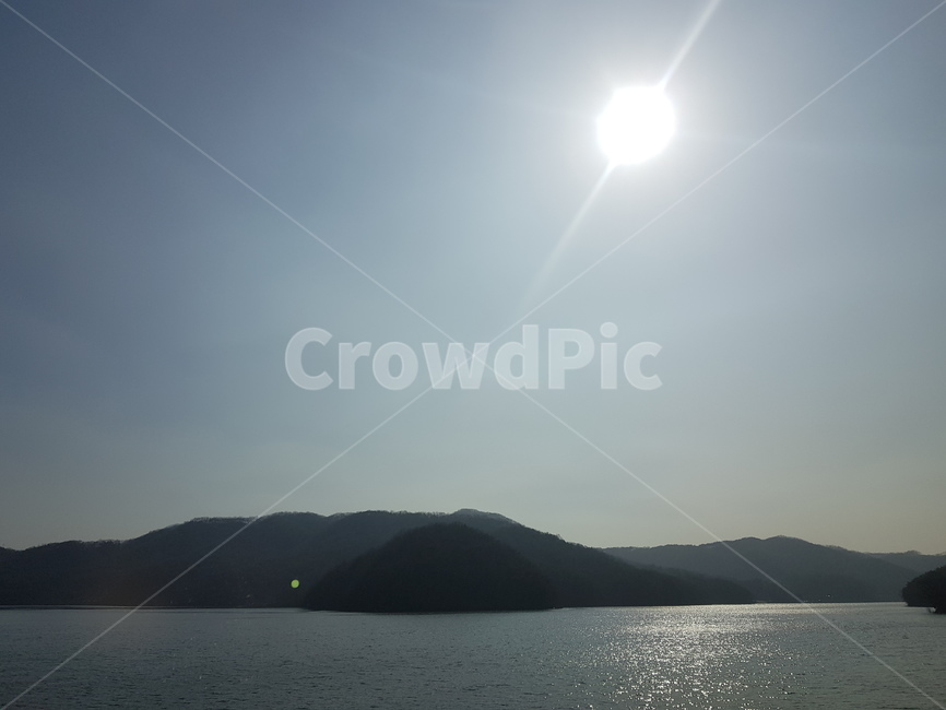 산,강,물,하늘,해,자연,풍경,배경