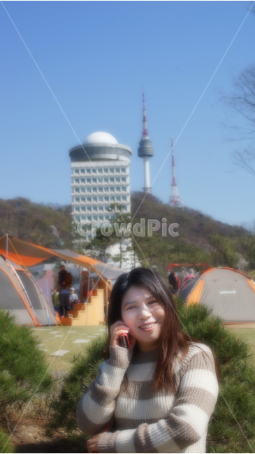 남산도서관,N타워,송신탑,전화통화,줄무늬원피스,안중근기념관,사람,인물,인간,human,person,여성,여자,woman,female,lady