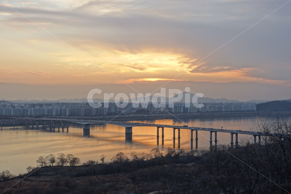 석양,노을,한강대교,가양대교,한강다리,대교,bridge,다리,도시,풍경,city,landscape