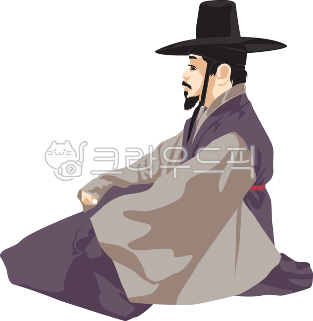 한국,한복,조선,양반,선비,남자,성인,사람,인간,일러스트,전통,의복